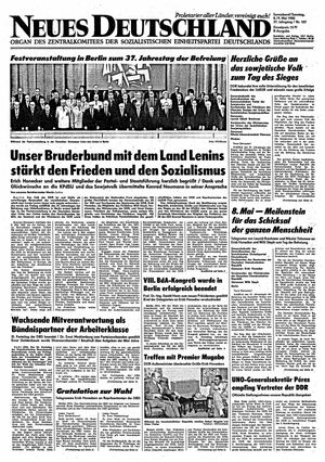Neues Deutschland Online-Archiv on May 8, 1982