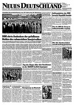 Neues Deutschland Online-Archiv vom 10.05.1982