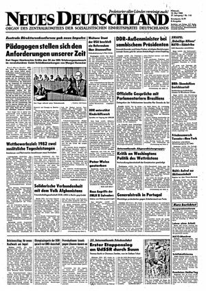 Neues Deutschland Online-Archiv on May 12, 1982