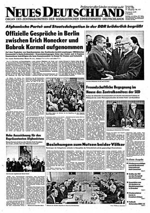 Neues Deutschland Online-Archiv vom 20.05.1982