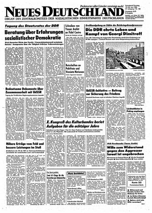Neues Deutschland Online-Archiv vom 19.06.1982