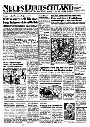 Neues Deutschland Online-Archiv vom 21.06.1982