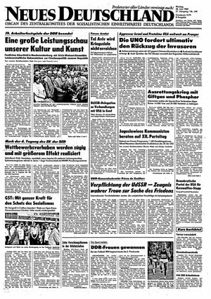Neues Deutschland Online-Archiv vom 28.06.1982