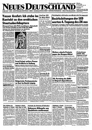Neues Deutschland Online-Archiv vom 30.06.1982