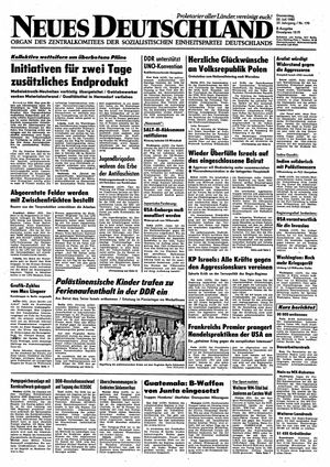 Neues Deutschland Online-Archiv vom 22.07.1982