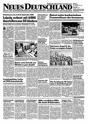 Neues Deutschland Online-Archiv vom 28.07.1982