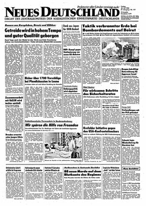 Neues Deutschland Online-Archiv vom 30.07.1982