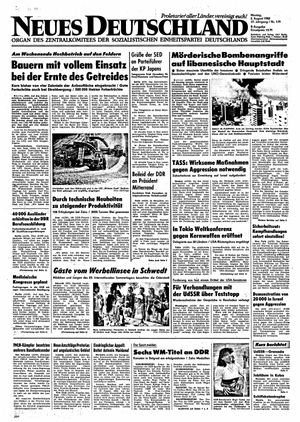 Neues Deutschland Online-Archiv vom 02.08.1982