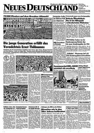 Neues Deutschland Online-Archiv on Aug 19, 1982
