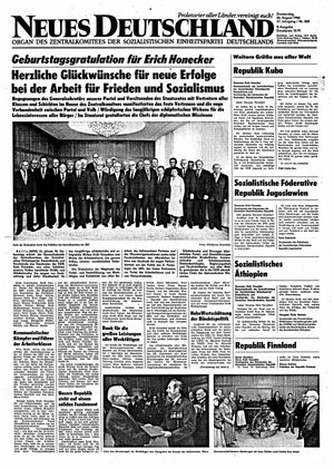 Neues Deutschland Online-Archiv vom 26.08.1982