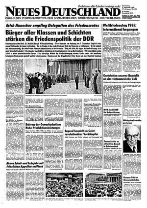 Neues Deutschland Online-Archiv on Sep 2, 1982