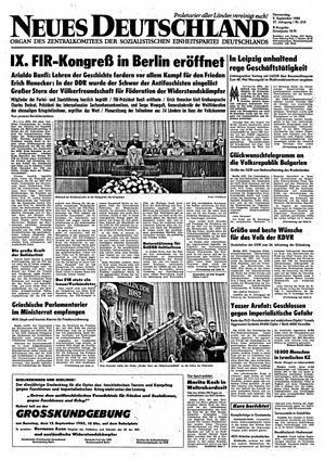 Neues Deutschland Online-Archiv on Sep 9, 1982