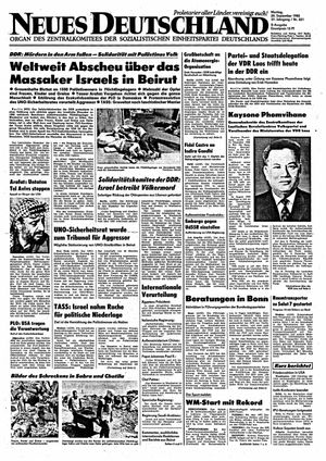 Neues Deutschland Online-Archiv vom 20.09.1982