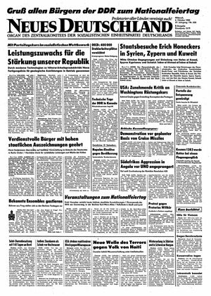 Neues Deutschland Online-Archiv vom 06.10.1982