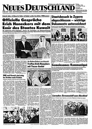 Neues Deutschland Online-Archiv vom 18.10.1982
