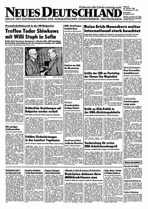 Neues Deutschland Online-Archiv vom 20.10.1982