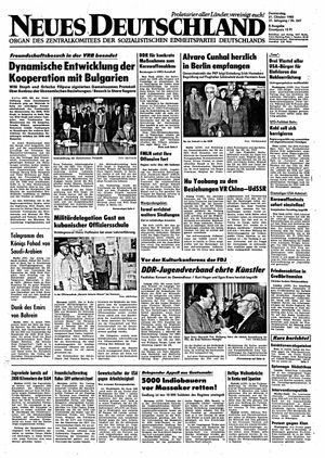 Neues Deutschland Online-Archiv vom 21.10.1982