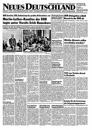 Neues Deutschland Online-Archiv vom 30.10.1982