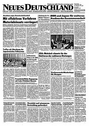 Neues Deutschland Online-Archiv vom 04.11.1982