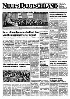 Neues Deutschland Online-Archiv vom 06.11.1982