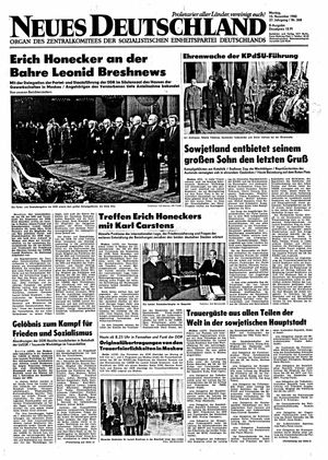 Neues Deutschland Online-Archiv vom 15.11.1982