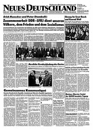 Neues Deutschland Online-Archiv vom 25.11.1982