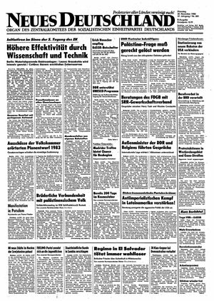 Neues Deutschland Online-Archiv vom 30.11.1982
