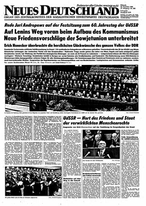 Neues Deutschland Online-Archiv on Dec 22, 1982