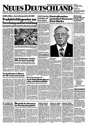 Neues Deutschland Online-Archiv vom 28.12.1982