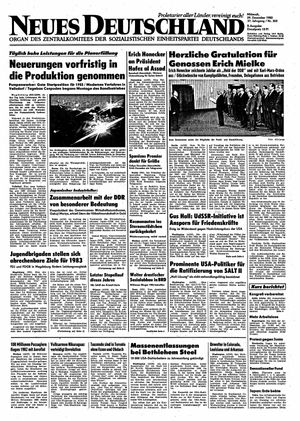 Neues Deutschland Online-Archiv vom 29.12.1982