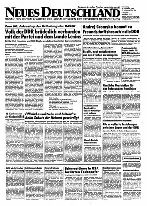 Neues Deutschland Online-Archiv vom 30.12.1982