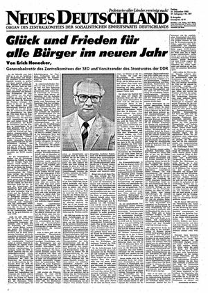 Neues Deutschland Online-Archiv vom 31.12.1982
