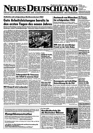 Neues Deutschland Online-Archiv vom 03.01.1983