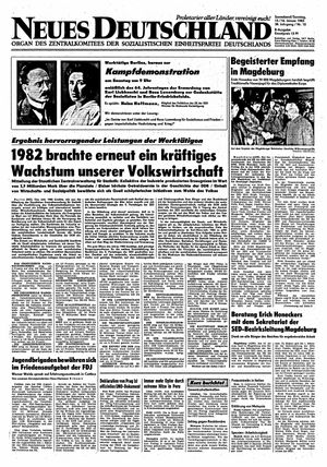 Neues Deutschland Online-Archiv vom 15.01.1983