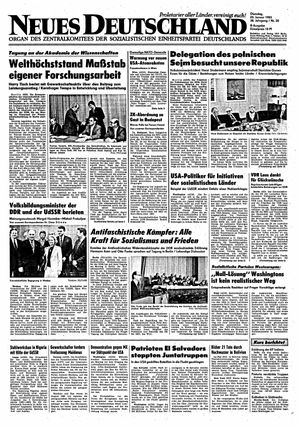 Neues Deutschland Online-Archiv vom 25.01.1983