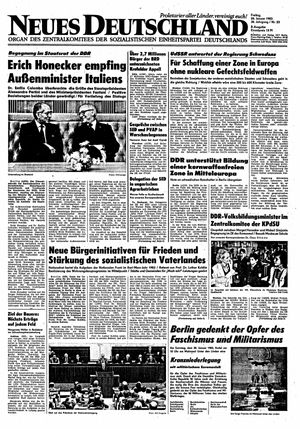 Neues Deutschland Online-Archiv vom 28.01.1983