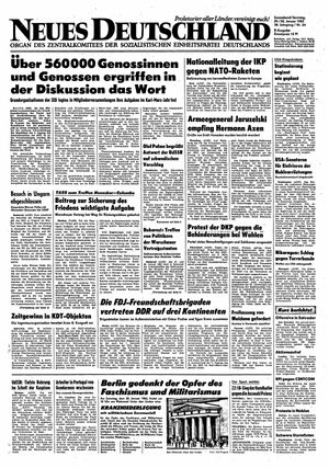 Neues Deutschland Online-Archiv vom 29.01.1983