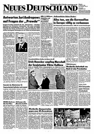 Neues Deutschland Online-Archiv vom 02.02.1983