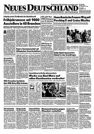 Neues Deutschland Online-Archiv vom 10.03.1983