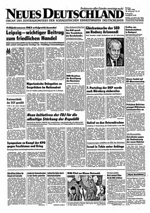 Neues Deutschland Online-Archiv vom 21.03.1983