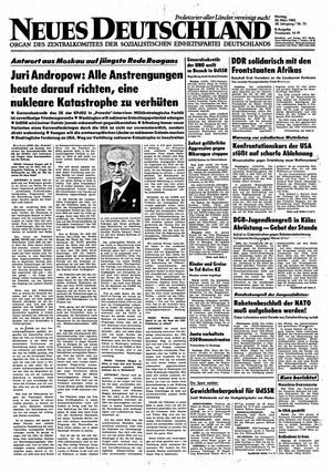 Neues Deutschland Online-Archiv vom 28.03.1983