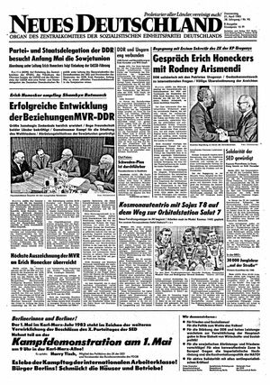 Neues Deutschland Online-Archiv vom 21.04.1983