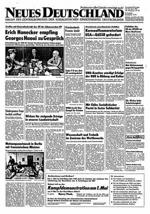 Neues Deutschland Online-Archiv vom 23.04.1983