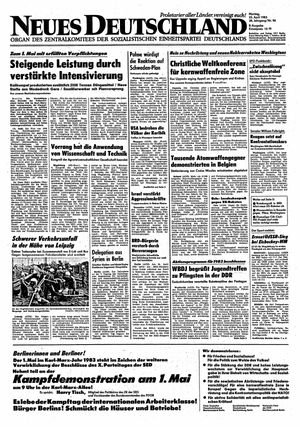 Neues Deutschland Online-Archiv vom 25.04.1983