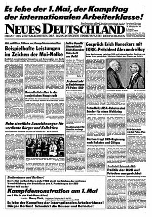 Neues Deutschland Online-Archiv vom 30.04.1983