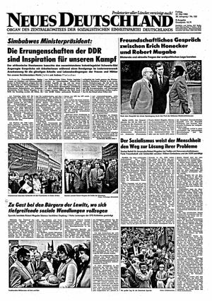 Neues Deutschland Online-Archiv vom 27.05.1983