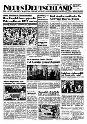 Neues Deutschland Online-Archiv vom 25.06.1983