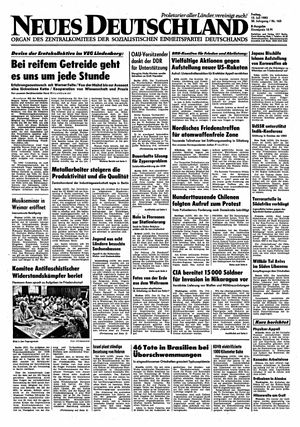 Neues Deutschland Online-Archiv vom 15.07.1983
