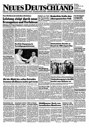 Neues Deutschland Online-Archiv vom 19.07.1983