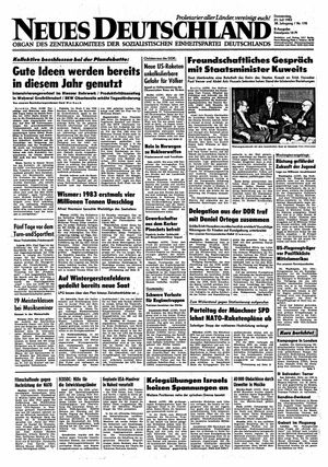 Neues Deutschland Online-Archiv vom 21.07.1983